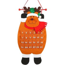 Calendrier de l'Avent Elan, Calendrier mural de l'Avent en feutre, Calendrier de l'Avent 24 pochettes à remplir, Calendrier de Noël DIY