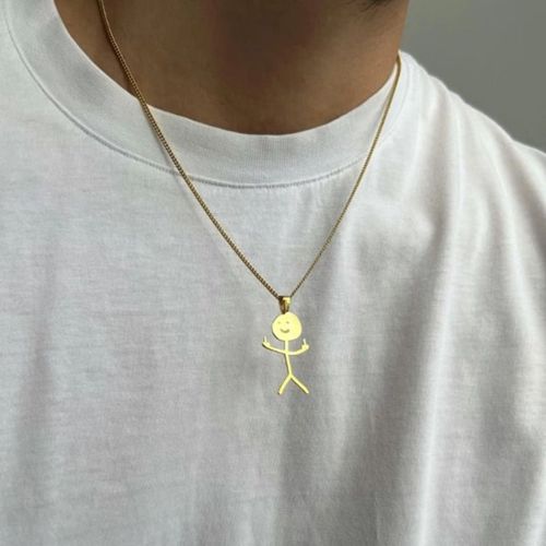 Collier De Plaisir Avec Des Griffonnages Et La Pendaison De Bâton À La Main Pour Les Femmes
