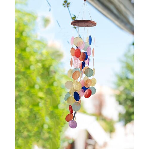 Carillon éolien coloré et créatif en coquillage frais, décoration de miroir, coquille, système simple, pastoral, salon, étude, balcon, pendentif