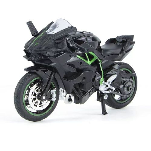 Modèle de moto en alliage jouet Ninja H2R 1:18 modèle de moto en alliage moulé sous pression en métal jouet amortisseur voiture simulation série cadeaux