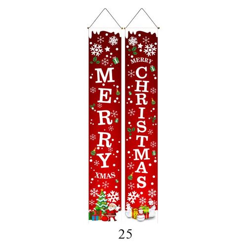 Décoration de porche de Noël, bannière de bienvenue Joyeux Noël rouge vif à suspendre au porche de Noël, convient pour la maison, le mur, la porte, la décoration de fête