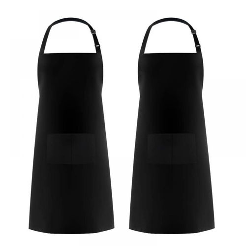Tablier de cuisine pour jardinier noir 2 pièces, tablier, travailler pour un café, des barbecues, des arrangements de fleurs, élégant licou.