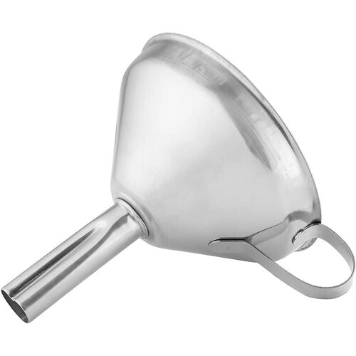 Entonnoir En Acier Inoxydable Avec Anse, Ustensile De Cuisine Pour Remplissage De Bouteilles Transfert De Liquides, Entonnoir Métallique Diamètre 10 Cm, Argenté[Aig6120788]