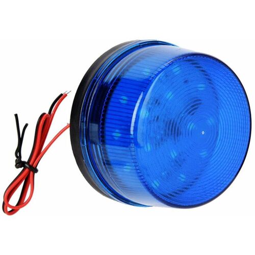 (Bleu) Signal D'alarme 12 V, Balise Stroboscopique À Led Bleue, Lumière Clignotante Sans Son, Antidéflagrante, Anti-Poussière, Peut Être Utilisée Dans La Nature