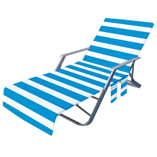Housse De Chaise De Plage En Microfibre Serviette Inclinable Sac De Serviette De Plage