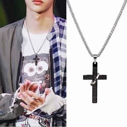 Collier Avec Anneau, Croix Pour Homme, Simple Et Polyvalent, Style Trampoline