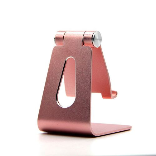 Support smartphone - Support bureau aluminium - Support multi-angle pour téléphones et tablettes, pour iPhone/iPad, Samsung Galaxy - Rose
