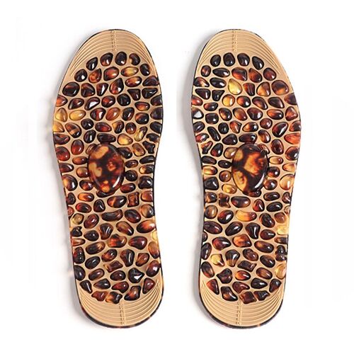 Paire De Semelles De Massage Pour Les Pieds En Caoutchouc En Forme De Pavé C