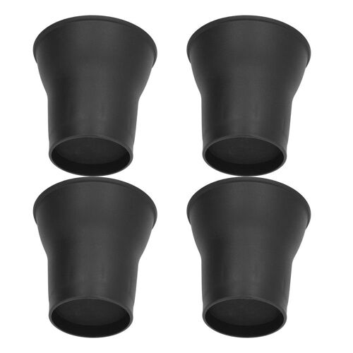 4pcs Meubles Contremarches 6 Pouces Corne En Forme De Plastique Noir Robuste Ob