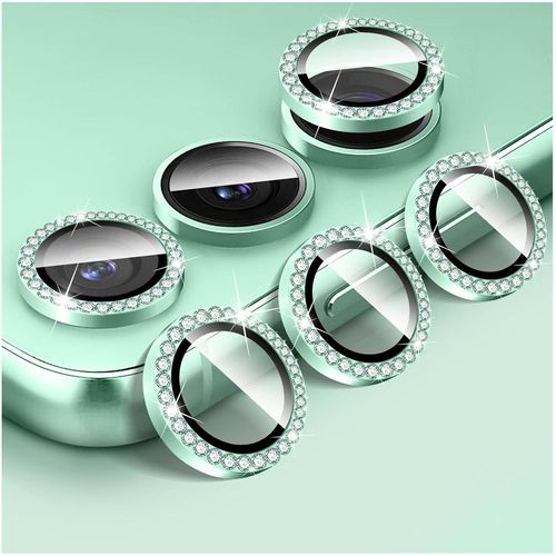 Protecteur D'objectif D'appareil Photo Diamant Pour Samsung Galaxy A14/A24/A34/A54, Protecteur De Couvercle De Caméra En Verre Trempé, Anneau Métallique En Aluminium Individuel Bling