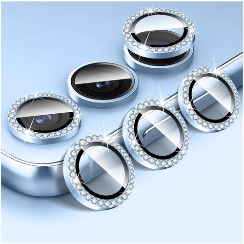 Protecteur D'objectif D'appareil Photo Diamant Pour Samsung Galaxy A14/A24/A34/A54, Protecteur De Couvercle De Caméra En Verre Trempé, Anneau Métallique En Aluminium Individuel Bling