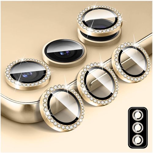 Protection Lentille Caméra 9h Verre Trempé Effet Diamant Avec Anneau Métal Brillant - Compatible Samsung Galaxy S24 Plus, Anti-Rayures Et Anti-Reflets Hd