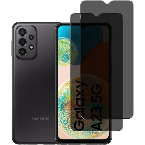 [2 Pièces] Anti Espion Verre Trempé Protection Écran Pour Samsung Galaxy A23 4g/5g 9h Dureté, Anti Rayures, Confidentialité Protecteur D'écran Verre Pour Samsung Galaxy A23 4g/5g