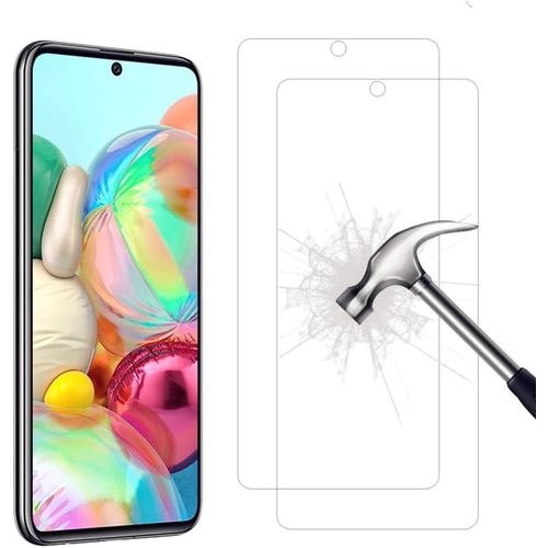 2 Pièces Protection Écran Pour Samsung Galaxy A71 Verre Trempé Hd Full Coverage Premium Film 9h Dureté Sans Bulles Anti-Rayures Ultra Clair Protection Ecran Pour Samsung Galaxy A71