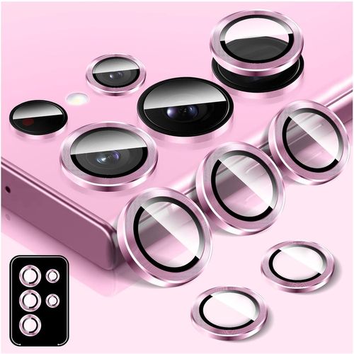 Protecteur D'objectif D'appareil Photo Pour Samsung Galaxy S23 Ultra, Anneaux En Alliage D'alignement Automatique, Protecteur D'écran De Couverture De Caméra En Verre Trempé