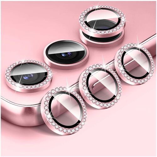 SJZG-Protecteur D'Objectif D'Appareil Photo Diamant Pour Samsung Galaxy A15, 9H Protecteur De Couvercle De Caméra En Verre Trempé, Anneau Métallique En Aluminium Individuel Bling