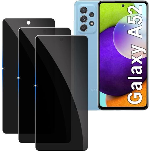 Kalanka-[3 Pièces] Anti-Espion Verre Trempé Pour Samsung Galaxy A52, Protecteur D'écran De Confidentialité, 9h Dureté Film Protecteur Vitre, Anti-Empreintes, Sans Bulles,Anti-Rayures,