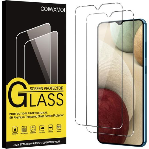 Verre Trempé Pour Samsung Galaxy A12/M12/A12 Nacho 2 Pièces,Film De Vitre Protection Écran Dureté 9h Anti Rayures Sans Bulless Ultra Transparent Hd Haute Sensibilité Protecteur D'écran
