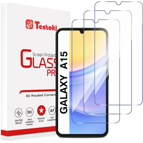 Sjzg-Verre Trempé Pour Samsung Galaxy A15 6,5 Pouces, [Lot De 3] Vitre Protection Écran -Sans Bulles D'air -[0.33mm] [Anti Rayures, Dureté 9h] Ultra Transparent