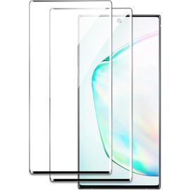 Cauc-[2 Pièces] Verre Trempé Pour Samsung Galaxy Note 10 Plus, Hd Verre Film, 9h Vitre Protection, Anti-Rayures Film, Dureté 9h, Transparent Hd, Haute Sensibilité, Sans Bulles