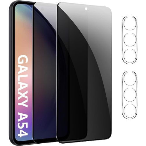 Kal-¿2+2 Pièces¿Verre Trempé Protection Écran Anti-Espion Pour Samsung Galaxy A54 5g,Film De Protection En Verre Trempé, Anti-Espion,Dureté 9h