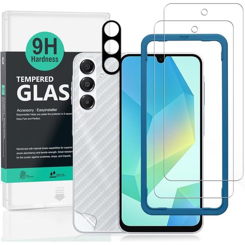 2 Pièces Verre Trempé Pour Samsung Galaxy A16 4g/5g 6,7"",9h Dureté Protection Écran,Avec 1 Pièce Protection Caméra,1 Pièce Film Arrière,Facile À Installer