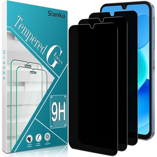 SJZG-3 Pièces Anti-Espion Verre Trempé Pour Samsung Galaxy A15 5G, Dureté 9H, Pas De Bulles, Facile À Installer, Résistance Aux Rayures, Noir