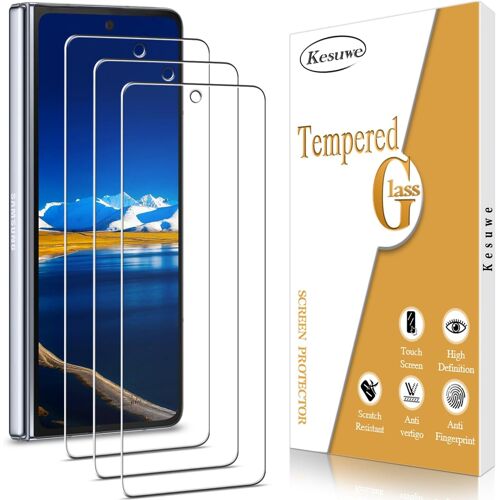 [3 PIÈCES] VERRE TREMPÉ POUR SAMSUNG GALAXY Z FOLD 5, ANTI RAYURES FILM PROTECTION ÉCRAN, DURETÉ 9H, HAUT DÉFINITION, SANS BULLES, INSTALLATION FACILE