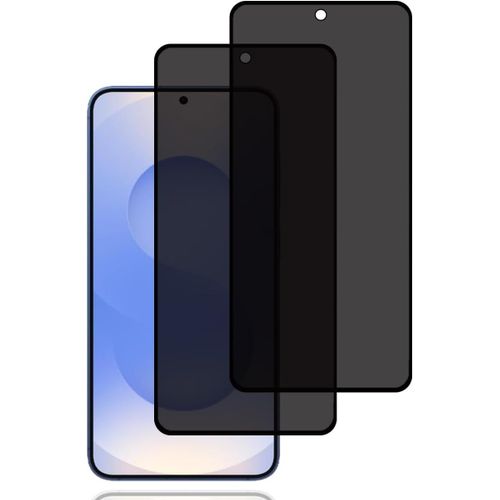 CAUC-Verre Trempé Anti-Espion pour Samsung Galaxy S25 Plus/S25+ 5G [2 Pièces],Protection D'écran Anti-Espion,Compatible ID d'Empreinte Digitale,9H Dureté,Privacy Protecteur Écran pour Samsung Galaxy