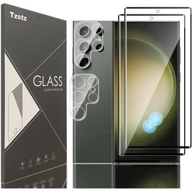 2+2 Pièces Verre Trempé Pour Samsung Galaxy S23 Ultra 5g Protection Écran¿3d Couverture Complète Film De Protection¿Sans Bulles, Anti-Rayures¿Hd Film De Protection D'écran