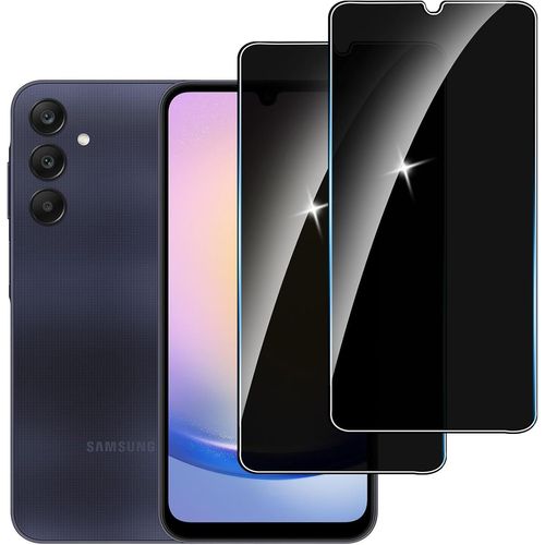 Ersan-[2 Pièces] Anti-Espion Verre Trempé Pour Samsung Galaxy A25 5g, Protecteur D'écran De Confidentialité, 9h Dureté Film Protecteur Vitre, Anti-Empreintes, Sans Bulles,Anti-Rayures,