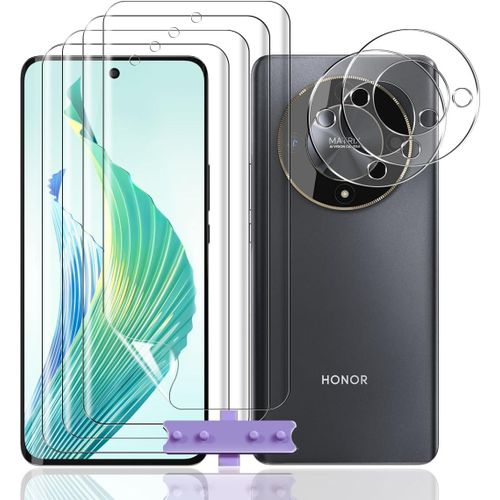 CAUC-4+2 Pièces Protection D'écran pour Honor Magic 6 Lite (Pas Verre Trempé) Film TPU Flexible + Caméra Arrière Protecteur, HD Ultra Protection écran pour Honor Magic 6 Lite