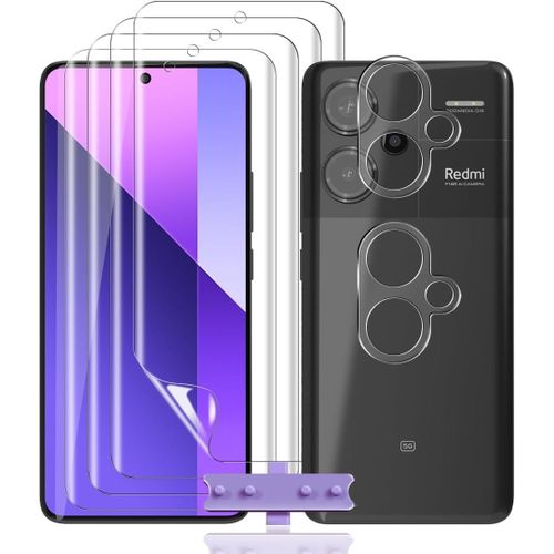 KAL-Pièces Protection D'Écran Pour Xiaomi Redmi Note 13 Pro Plus 5G (Pas Verre Trempé) Film Tpu Flexible + Caméra Arrière Protecteur, Hd Ultra Protection Écran Pour Redmi Note 13 Pro Plus 5G