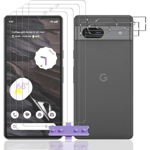 KAL-Pièces Protection D'Écran Pour Google Pixel 7A (Pas Verre Trempé) Film Tpu Flexible + Caméra Arrière Protecteur, Hd Ultra Protection Écran Pour Google Pixel 7A