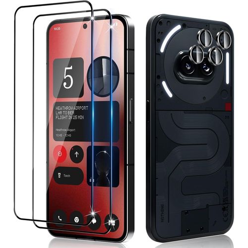 Pour Nothing Phone (2a)/ (2a) Plus Verre Trempé, Protection Écran + Caméra Arrière Protecteur Film,¿2+2 Pièces¿ Dureté 9h Film Anti-Rayures Protecteurs D'écran Vitre Trempé Pour Nothing 2a