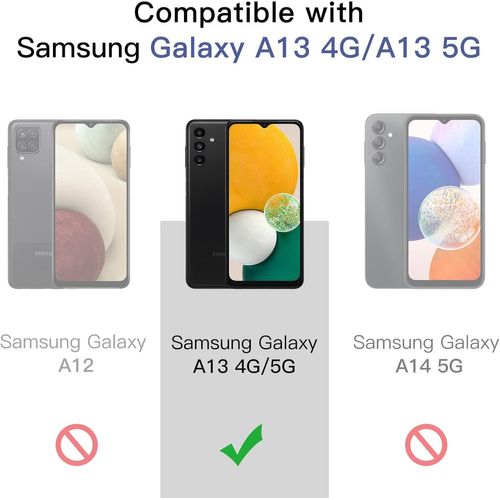 Verre Trempé Pour Samsung Galaxy A13 / A13 5g Avec Protecteur D'objectif De Caméra,Film En Protection Écran,Hd Transparent,2 Pièces Chacun