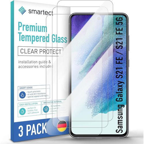 Cauc-Verre Trempé [3 Pièces, Clear] Pour Samsung Galaxy S21 Fe / S21 Fe 5g, Protecteur D'écran En Verre Hd Anti Rayures, Sans Bulles, Dureté 9h, 0.3mm Ultra Transparent, Ultra Résistant