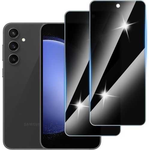 [2 Pièces] Anti-Espion Verre Trempé Pour Samsung Galaxy S23fe, Confidentialité Protecteur D'écran Verre,Anti Rayures, 9h Dureté,Sans Bulles