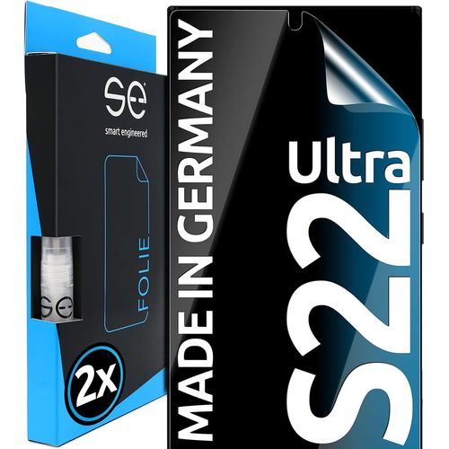 2x Se Film De Protection 3d Transparent Pour Samsung Galaxy S22 Ultra, Auto-Réparateur, Compatible Empreinte & Faceid, Installation Sans Bulles, Résistant Aux Chocs Et Rayures, Fabriqué En Allemagne