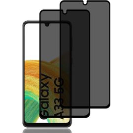 CAUC-Verre Trempé Anti-Espion pour Samsung Galaxy A33 5G [2 Pièces], Protection D'écran Anti-Espion, Protecteur D'écran de Confidentialité, 9H Dureté, Anti-Rayures, Film de Protection Écran pour Gala