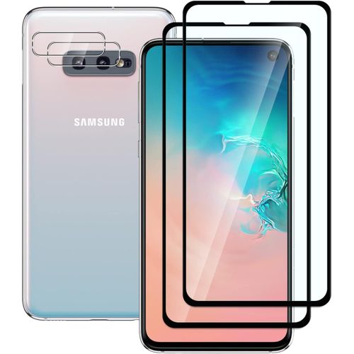 2 Pièces Verre Trempé Pour Samsung Galaxy S10e,Avec 2 Pièces Caméra Arrière Protecteur,Anti-Rayures,9h Dureté,Sans Bulles,Hd Protection Décran