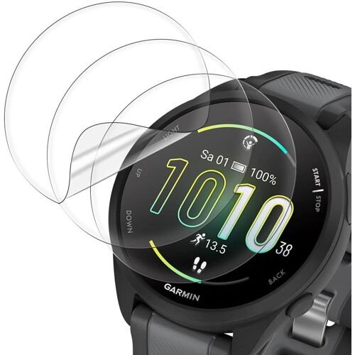 Cauc-Protection Écran Pour Garmin Forerunner 165, Garmin Forerunner 165 Non Verre Trempé Protection Flexible 3 Pièces, Garmin Forerunner 165 Hd Transparent Protection Film