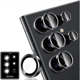 Protection Lentille Caméra Arrière En Verre Trempé Pour Samsung Galaxy S23 Ultra 5g (1 Pièce) - Verre 9h Hd Anti-Rayures Anti-Empreintes Montage Sans Bulles Noir