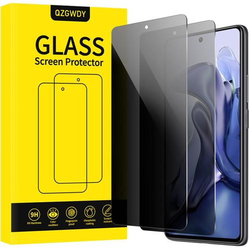 CAUC-Verre Trempé Anti-Espion pour Xiaomi 11T/11T Pro, Lot de 2 Film Protection Écran Vitre Protecteur Protege Sans Bulles, Dureté 9H, Facile à Installer