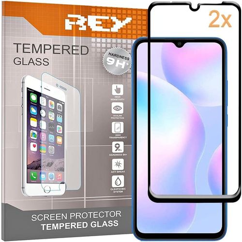 Kal-[Lot De 2] Verre Trempé 3d Pour Xiaomi Redmi 9a - Xiaomi Redmi 9c - Xiaomi Redmi 9at, Noir, Protecteur D'écran Qualité Supérieure, Protection Complète, 3d, 4d, 5d