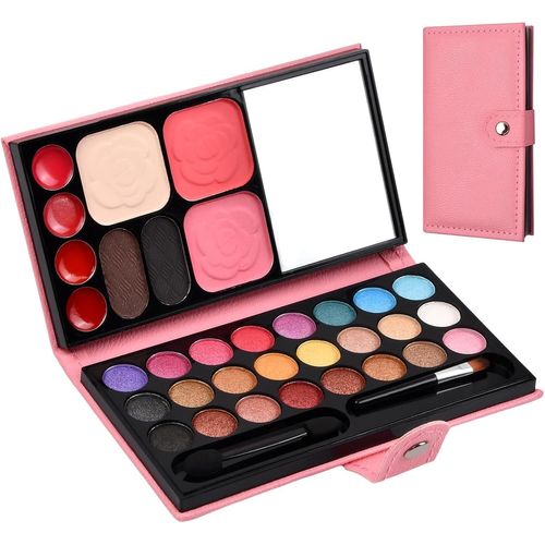 Kalanka-Palette De Maquillage Portable,Makeup Set,Maquillage Fille Palette Fard A Paupiere Maquillage Palette Pour Femme (Rose) 
