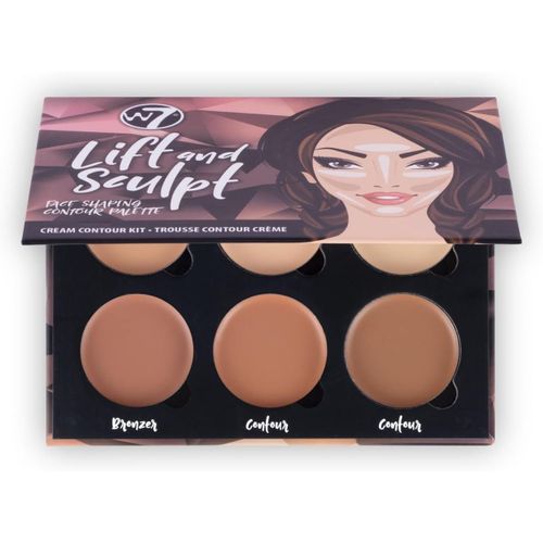 Rfcbc-W7 Kit Crème Contour Lift & Sculpt - Palette De Maquillage Pour Dissimuler, Mettre En Valeur Et Dessiner Les Contours - Instructions Étape Par Étape Incluses 