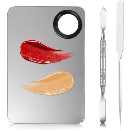 Bnhgc-3 Pcs Palette De Maquillage En Acier Inoxydable Et Spatule Set Cosmétique Palette De Mélange Picasso Maquillage Spatule À Double Tête 