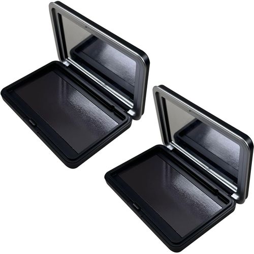 Rfcbc-Palette De Maquillage Magnétique Avec Miroir,Palette Magnétique Vide,Palette De Maquillage De Fard À Paupières Vide,Palette De Maquillage Diy Pour Fard À Paupières Rouge À Lèvres (M, Unité, 2) 