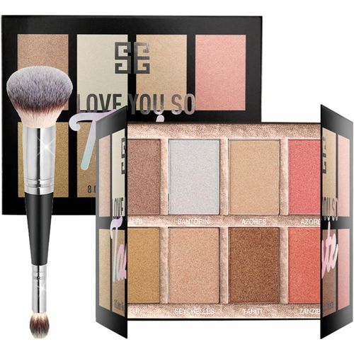Bnhgc-8 Couleurs Blush Contour Highlighter Palette De Maquillage Avec Pinceau, Palette De Surligneurs De Formule Nacrée, Maquillage Professionnel De Beauté Du Visage 